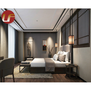Ensemble de chambre à coucher d'appartement commercial de placage de Foshan ensembles de chambre à coucher d'hôtel de meubles de chambre d'hôtel de luxe