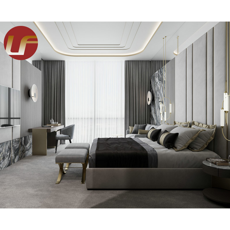 Fournisseur de meubles Foshan Ensemble de chambre Sofitel vintage Meubles de chambre à coucher d'hôtel design de luxe
