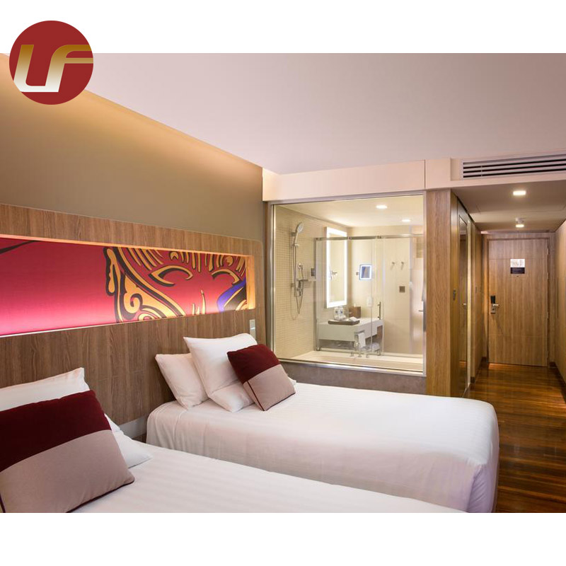 La chambre à coucher moderne de tête de lit de Holiday Inn Express de 5 étoiles place des meubles d'hôtel d'hospitalité