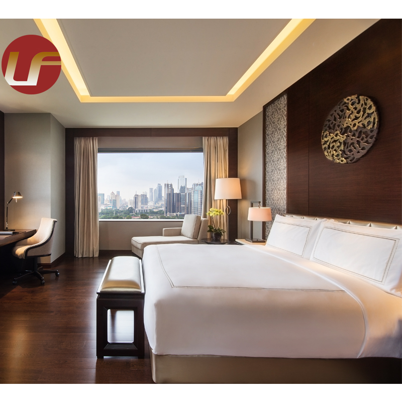 Chambre à coucher de l'hôtel Hilton commercial de luxe moderne 5 étoiles Ensemble de meubles de chambre à coucher d'hôtel de luxe d'hospitalité pour la personnalisation