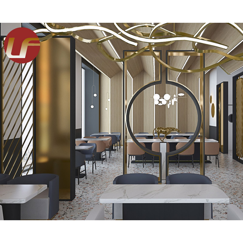 Meubles de restaurant de luxe de conception moderne comprenant des tables et des chaises