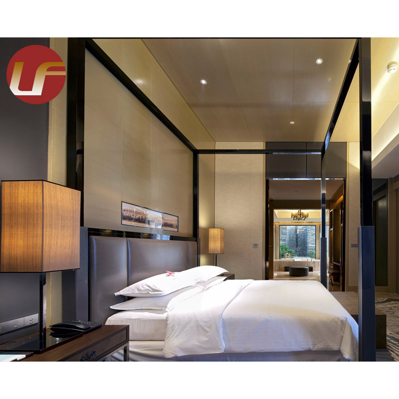 Ensembles de mobilier de chambre d'hôtel Hilton de luxe avec ensembles de chambre à coucher King Size