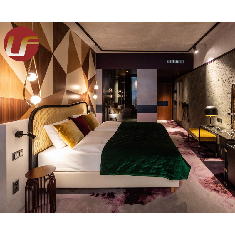 Popolar chinois personnalisent l'ensemble de meubles de chambre à coucher d'hôtel d'étoile de meubles d'hôtel