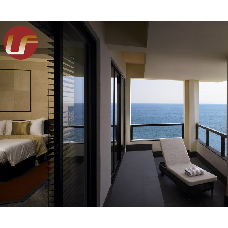 Les meubles de chambre à coucher d'hôtel de villa de vacances placent le style de luxe simple contemporain