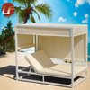 Canopée de lit d'extérieur Chaise longue italienne en aluminium Chaise longue de lit pliant de plage