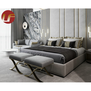 Fournisseur de meubles Foshan Ensemble de chambre Sofitel vintage Meubles de chambre à coucher d'hôtel design de luxe