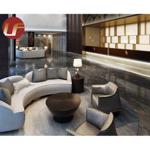 Mobilier de luxe personnalisé 7 étoiles de l'espace public Mobilier moderne du hall de l'hôtel 5 étoiles
